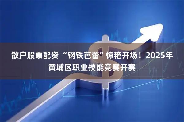 散户股票配资 “钢铁芭蕾”惊艳开场！2025年黄埔区职业技能竞赛开赛